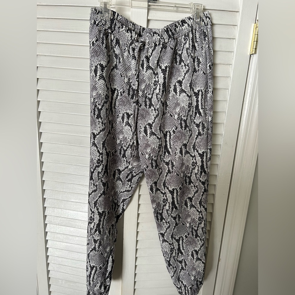 EXPRESS snake skin jogger pants
